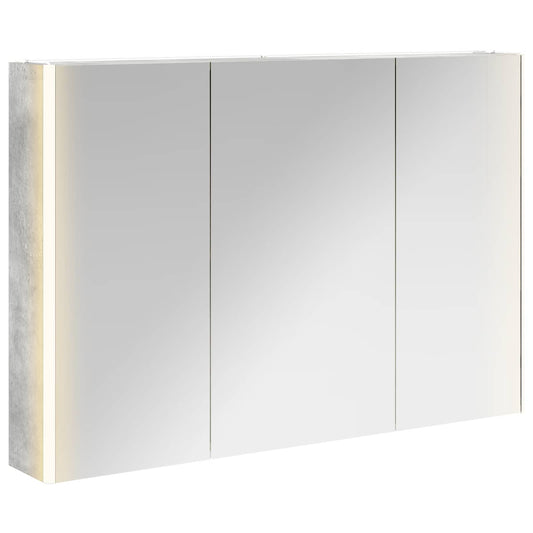 Bathroom Mirror Cabinet Concrete Grey 103.5 x 15.5 x 70 cm