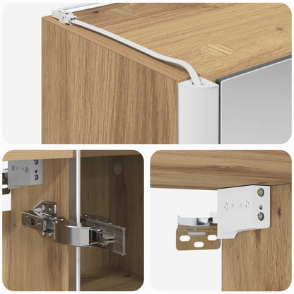 Bathroom Mirror Cabinet Artisian Oak 103.5 x 15.5 x 70 cm