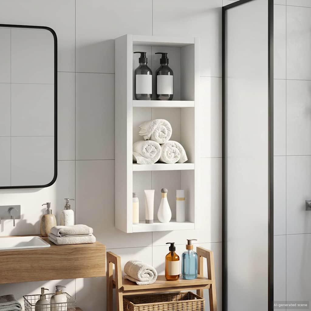 Bathroom Wall Cabinet White 20 x 10 x 50 cm Engineered wood