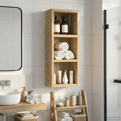 Bathroom Wall Cabinet with Shelf Sonoma Oak 20 x 10 x 50 cm