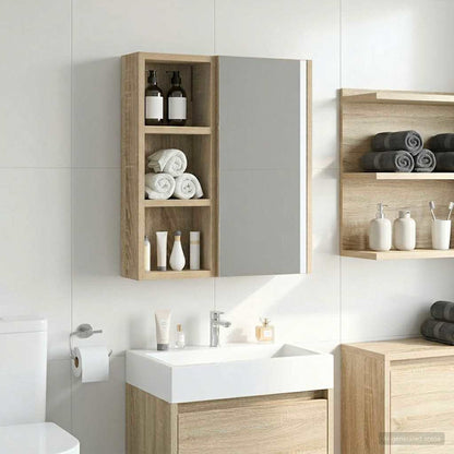 Bathroom Wall Cabinet with Shelf Sonoma Oak 20 x 10 x 50 cm
