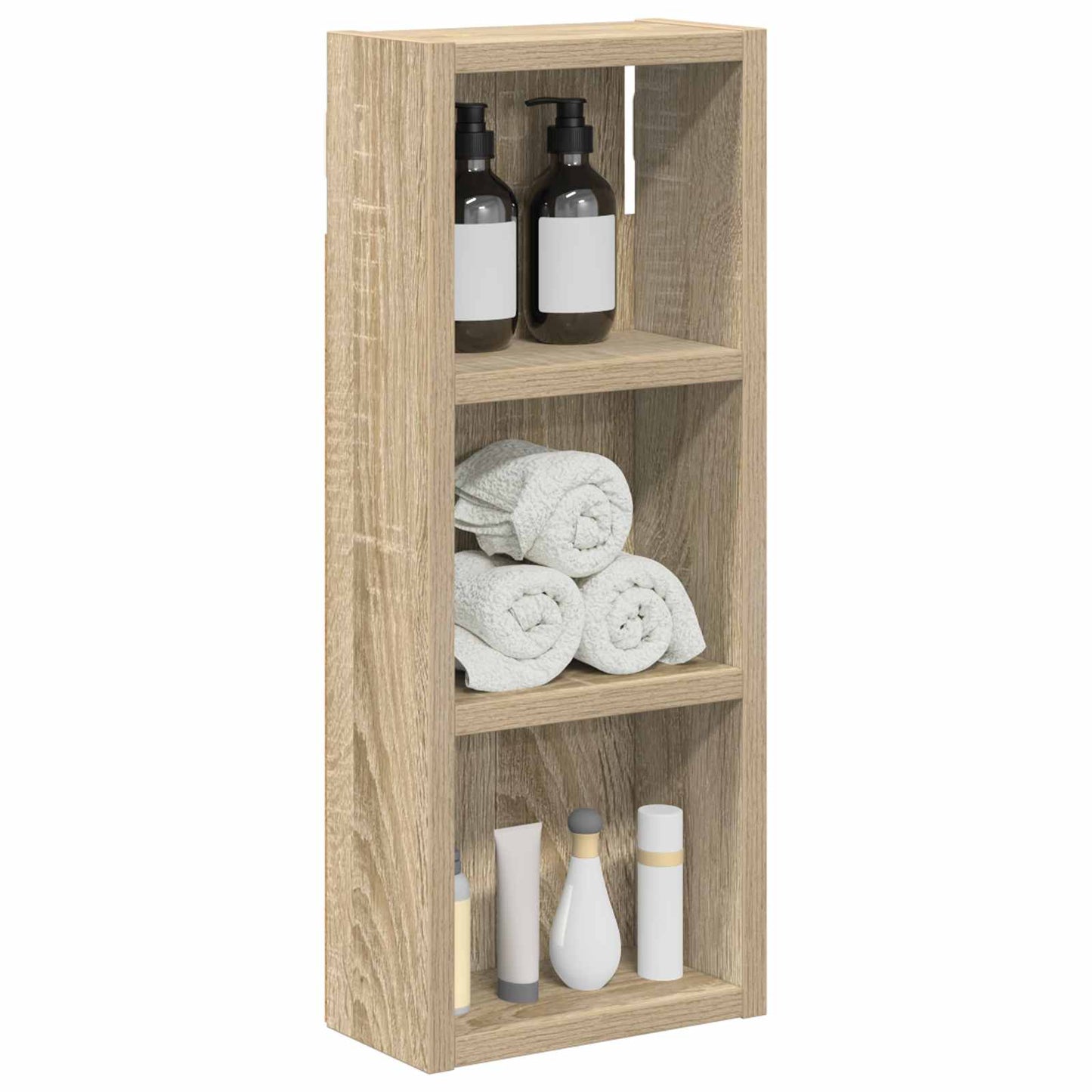 Bathroom Wall Cabinet with Shelf Sonoma Oak 20 x 10 x 50 cm