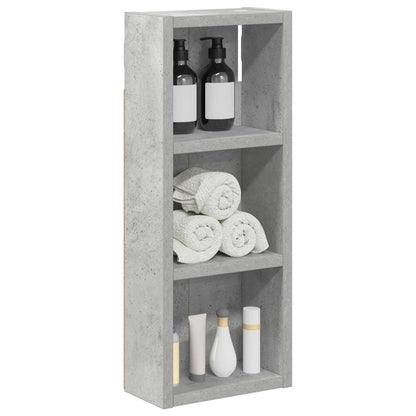 Bathroom Wall Cabinet with Shelf Concrete Grey 20 x 10 x 50 cm