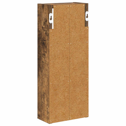Bathroom Wall Cabinet with Shelf Smoked Oak 20 x 10 x 50 cm