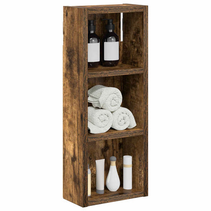 Bathroom Wall Cabinet with Shelf Smoked Oak 20 x 10 x 50 cm