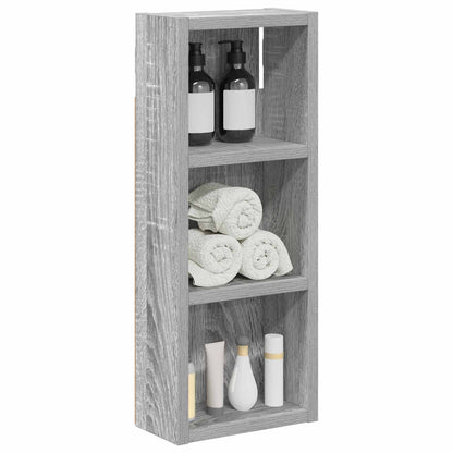 Bathroom Wall Cabinet with Shelf Grey Sonoma 20 x 10 x 50 cm