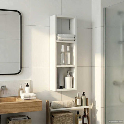 Bathroom Wall Cabinet White 20 x 10 x 60.5 cm Engineered wood