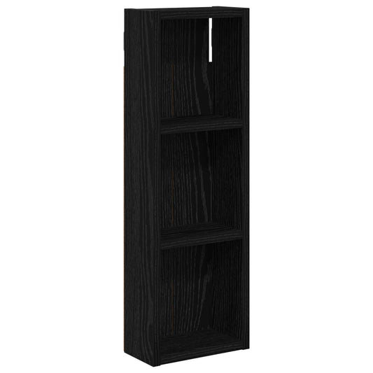 Bathroom Wall Cabinet Black Oak 20 x 10 x 60.5 cm