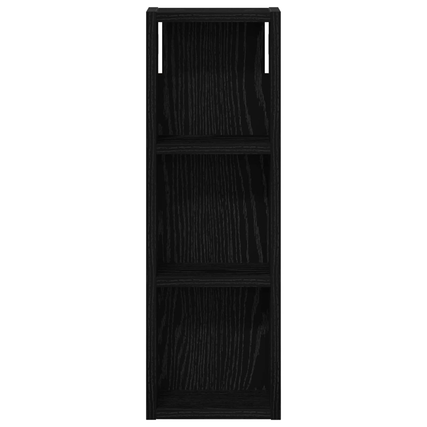 Bathroom Wall Cabinet with Shelf Black Oak 20 x 10 x 60.5 cm