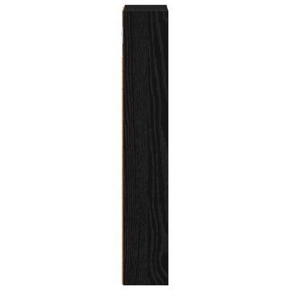 Bathroom Wall Cabinet with Shelf Black Oak 20 x 10 x 60.5 cm