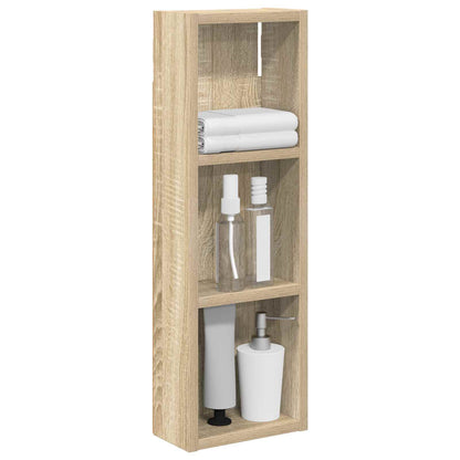 Bathroom Wall Cabinet with Shelf Sonoma Oak 20 x 10 x 60.5 cm