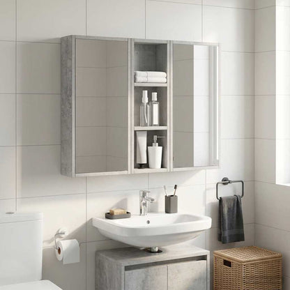 Bathroom Wall Cabinet Concrete Grey 20 x 10 x 60.5 cm