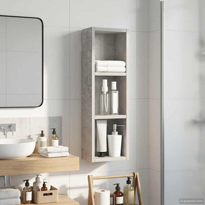 Bathroom Wall Cabinet Concrete Grey 20 x 10 x 60.5 cm