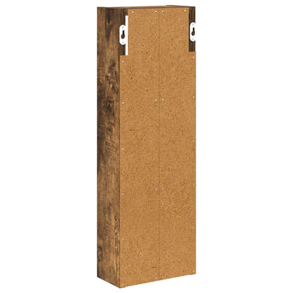 Bathroom Wall Cabinet with Shelf Smoked Oak 20 x 10 x 60.5 cm