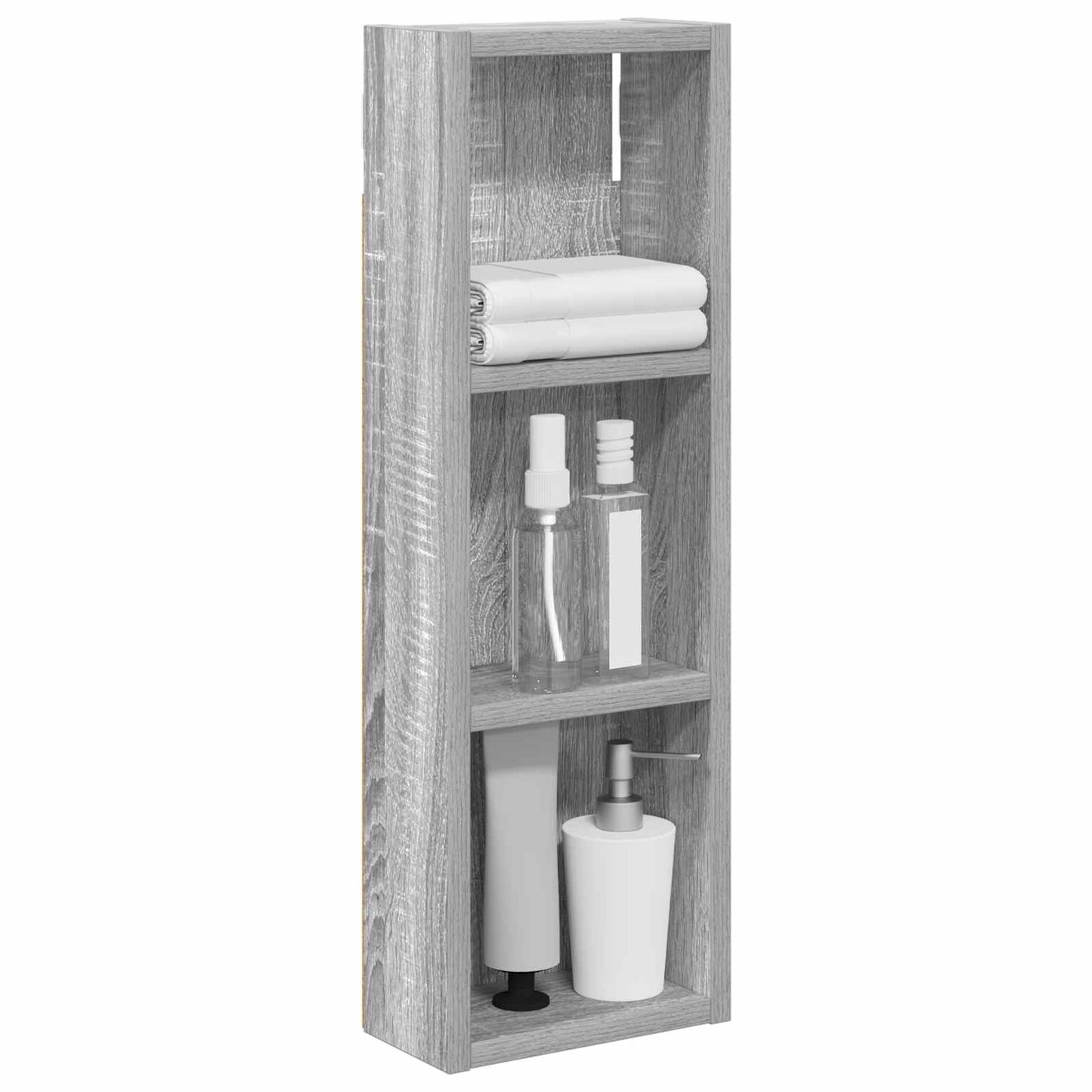 Bathroom Wall Cabinet with Shelf Grey Sonoma 20 x 10 x 60.5 cm