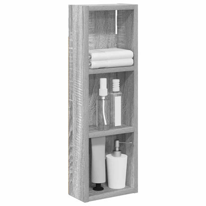 Bathroom Wall Cabinet with Shelf Grey Sonoma 20 x 10 x 60.5 cm