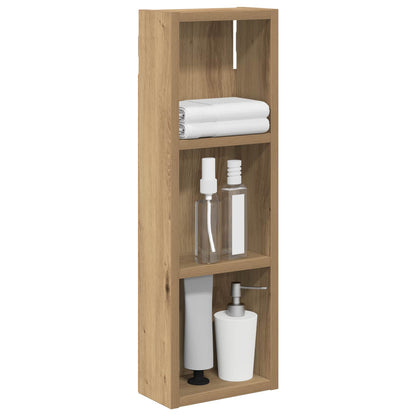 Bathroom Wall Cabinet with Shelf Artisian Oak 20 x 10 x 60.5 cm