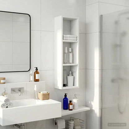 Bathroom Wall Cabinet White 20 x 14 x 70 cm Engineered wood