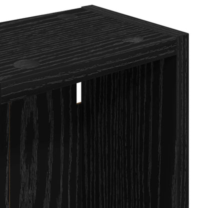 Bathroom Wall Cabinet Black Oak 20 x 14 x 70 cm Engineered wood