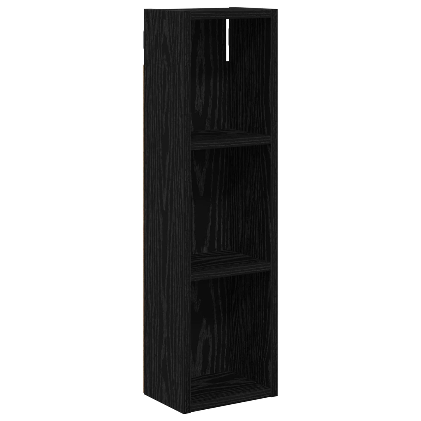 Bathroom Wall Cabinet Black Oak 20 x 14 x 70 cm Engineered wood