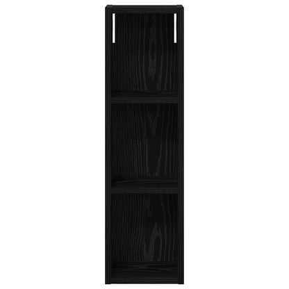 Bathroom Wall Cabinet Black Oak 20 x 14 x 70 cm Engineered wood