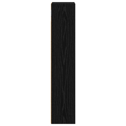 Bathroom Wall Cabinet Black Oak 20 x 14 x 70 cm Engineered wood