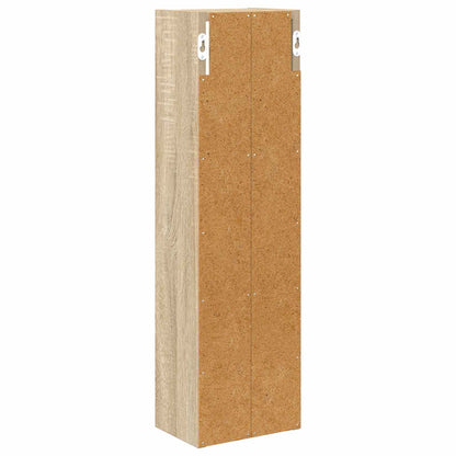 Bathroom Wall Cabinet with Shelf Sonoma Oak 20 x 14 x 70 cm