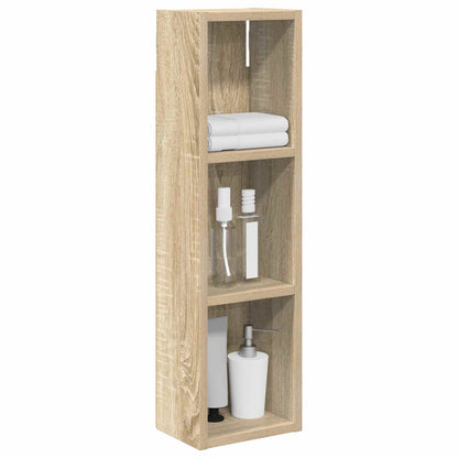 Bathroom Wall Cabinet with Shelf Sonoma Oak 20 x 14 x 70 cm