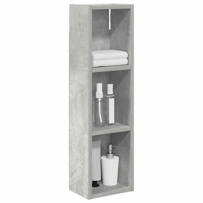 Bathroom Wall Cabinet with Shelf Concrete Grey 20 x 14 x 70 cm