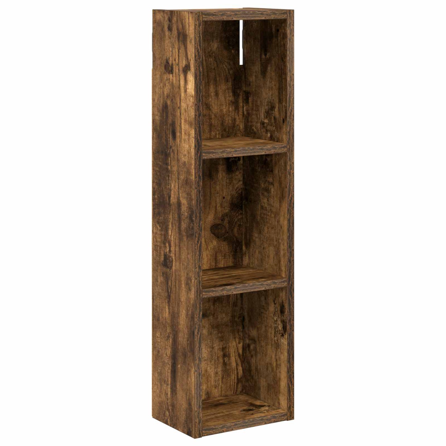 Bathroom Wall Cabinet Smoked Oak 20 x 14 x 70 cm