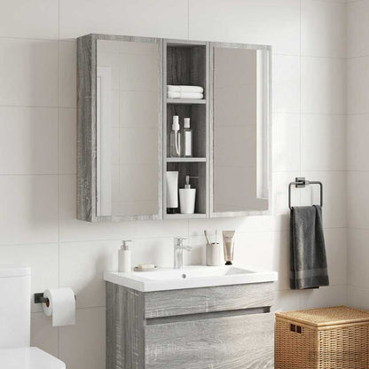 Bathroom Wall Cabinet Grey Sonoma 20 x 14 x 70 cm