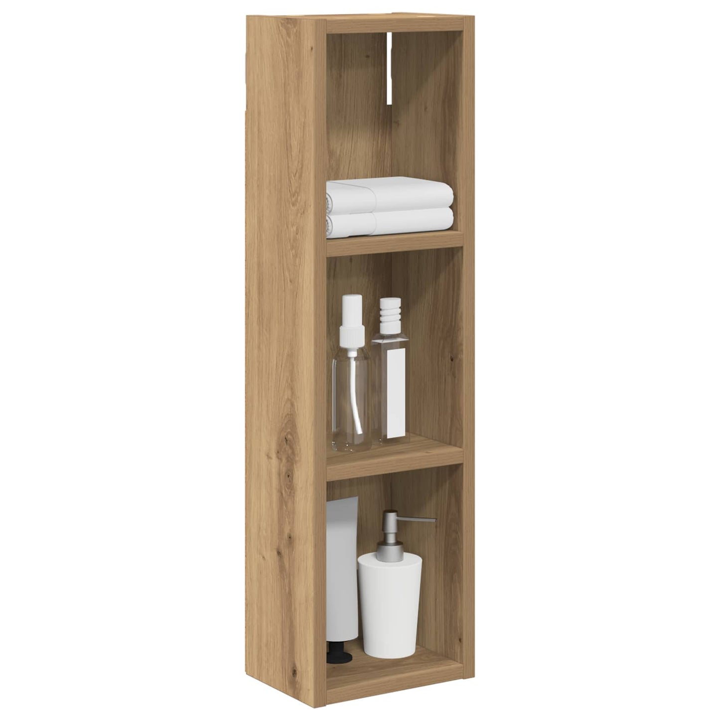 Bathroom Wall Cabinet with Shelf Artisian Oak 20 x 14 x 70 cm