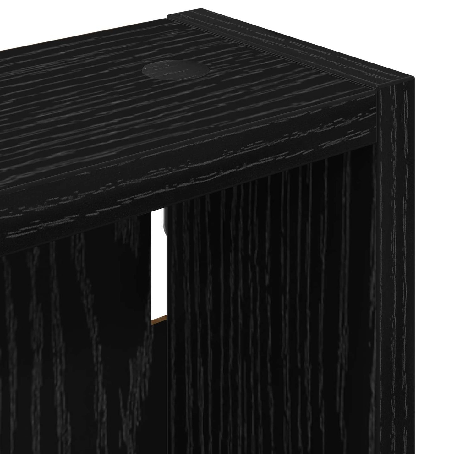 Bathroom Wall Cabinet with Shelf Black Oak 30 x 10 x 60.5 cm