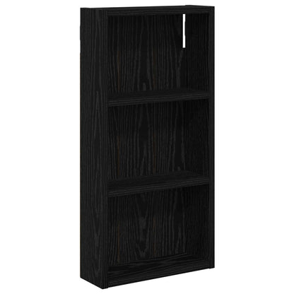 Bathroom Wall Cabinet Black Oak 30 x 10 x 60.5 cm