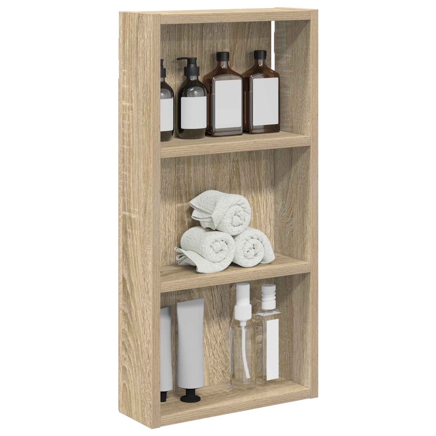 Bathroom Wall Cabinet with Shelf Sonoma Oak 30 x 10 x 60.5 cm