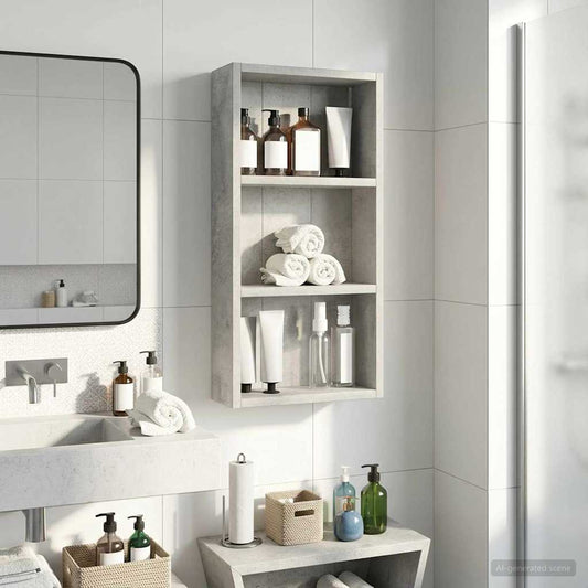 Bathroom Wall Cabinet Concrete Grey 30 x 10 x 60.5 cm