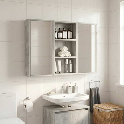 Bathroom Wall Cabinet Concrete Grey 30 x 10 x 60.5 cm