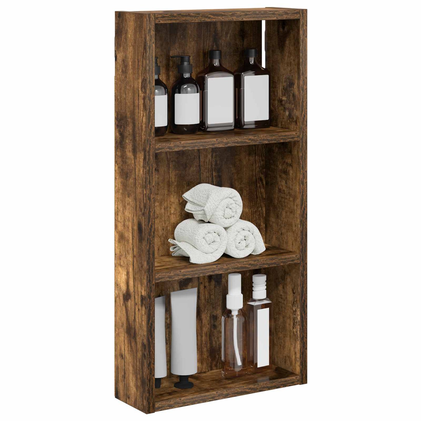Bathroom Wall Cabinet Smoked Oak 30 x 10 x 60.5 cm