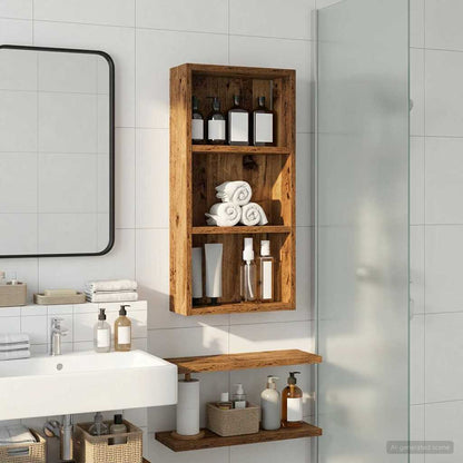 Bathroom Wall Cabinet with Shelf Old Wood 30 x 10 x 60.5 cm