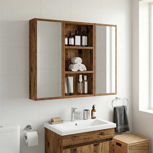 Bathroom Wall Cabinet Old Wood 30 x 10 x 60.5 cm