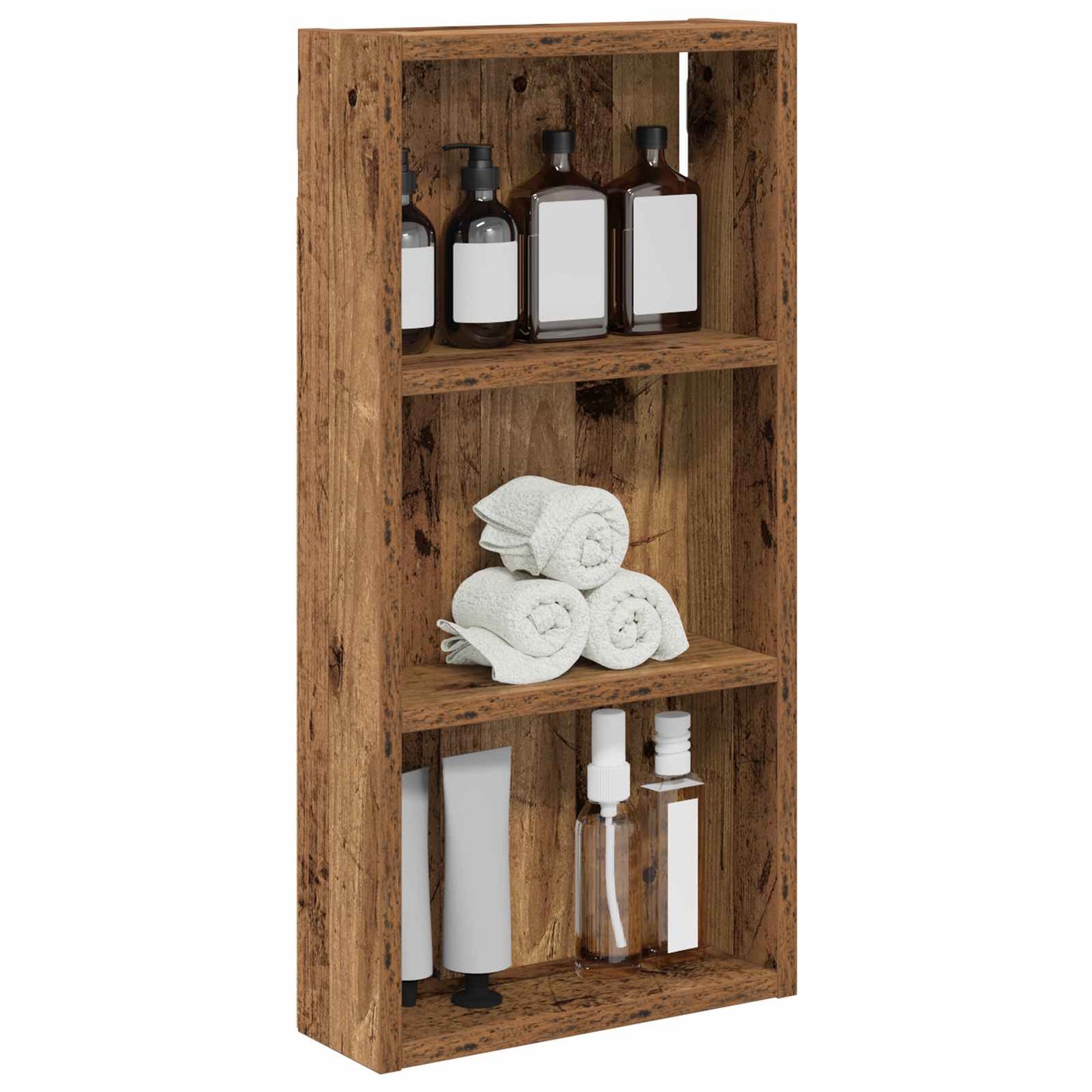 Bathroom Wall Cabinet with Shelf Old Wood 30 x 10 x 60.5 cm