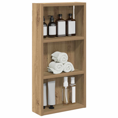 Bathroom Wall Cabinet with Shelf Artisian Oak 30 x 10 x 60.5 cm