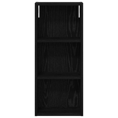 Bathroom Wall Cabinet Black Oak 30 x 14 x 70 cm Engineered wood