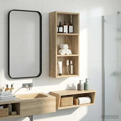 Bathroom Wall Cabinet with Shelf Sonoma Oak 30 x 14 x 70 cm