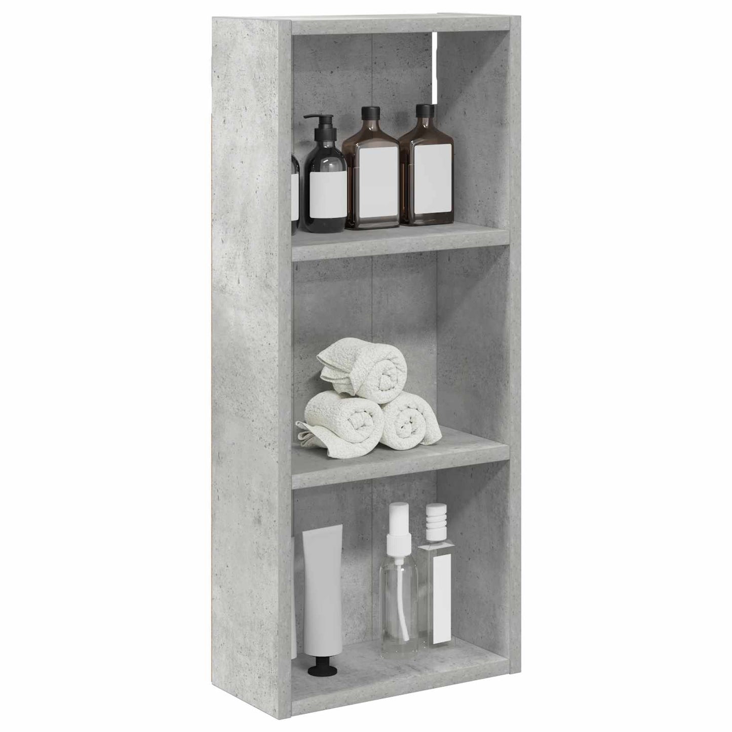 Bathroom Wall Cabinet with Shelf Concrete Grey 30 x 14 x 70 cm