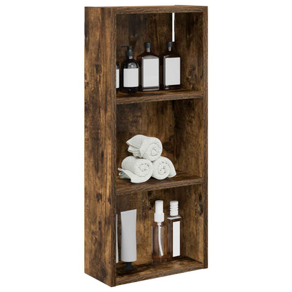 Bathroom Wall Cabinet Smoked Oak 30 x 14 x 70 cm