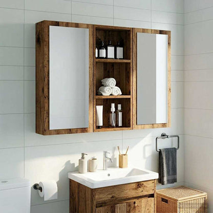 Bathroom Wall Cabinet Old Wood 30 x 14 x 70 cm Engineered wood