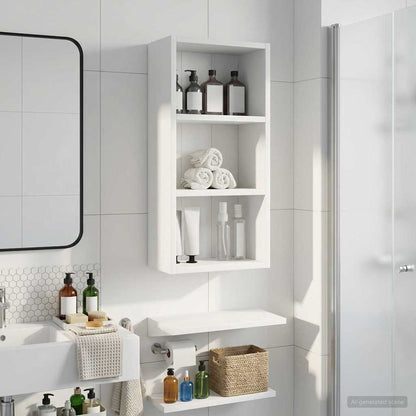 Bathroom Wall Cabinet White 30 x 16 x 62.5 cm Engineered wood