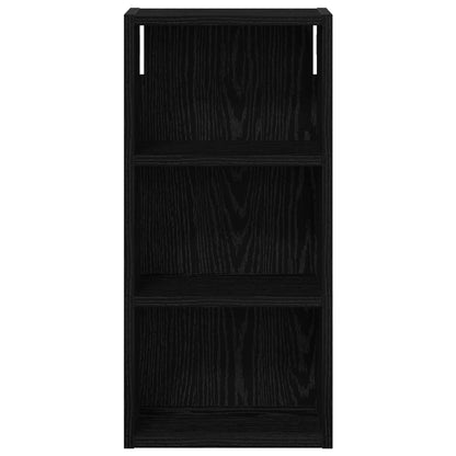 Bathroom Wall Cabinet Black Oak 30 x 16 x 62.5 cm