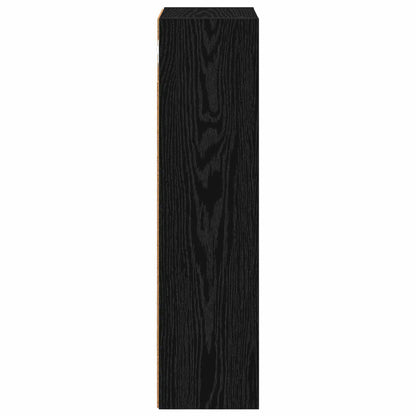 Bathroom Wall Cabinet Black Oak 30 x 16 x 62.5 cm